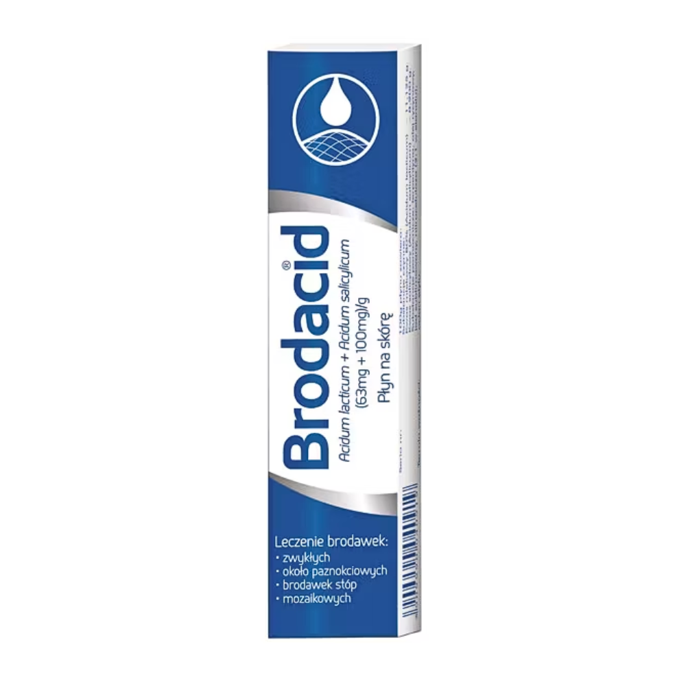 Brodacid wart removal solution tube, specialized for treating common, periungual, foot, and mosaic warts.