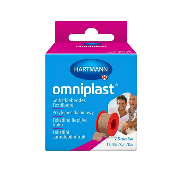 Hartmann Omniplast, a durable and hypoallergenic fixation plaster for securely attaching dressings and medical devices to the skin
