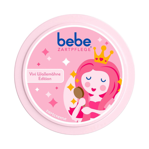 Bebe Zartcreme Baby Cream 150ml. The cream is formulated to soften and care for young skin, containing vitamins A and E for skin health, and is dermatologically tested for gentle use on babies.