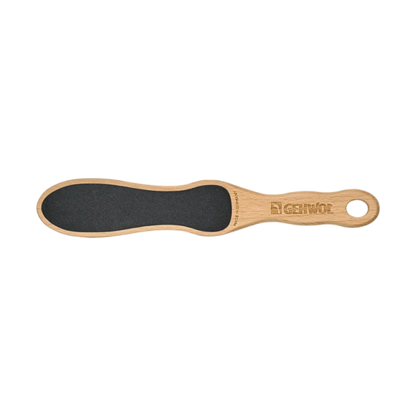 Gehwol Double-Sided Foot File, a professional-grade tool for effective foot care, featuring two different abrasiveness levels for smoothing and removing hard skin