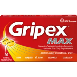 Gripex-Max-Cold-And-Flu-20-Tablets-Paracetamol-500mg-Pseudoephedrine-Hydrochloride-30mg-Dextromethorphan-Hydrobromide-15mg-Excipients-Povidone-Microcrystalline-Cellulose-Crospovidone-Pregelatinized-Starch-Stearic-Acid-Colloidal-Silicon-Dioxide-Coating-Hydroxypropyl-Methylcellulose-Titanium-Dioxide-Aluminum-Lake-Tartrazine-Macrogol-400-Imprint-Shellac-Black-Iron-Oxide-N-Butyl-Alcohol-Isopropyl-Alcohol-Ammonium-Hydroxide-Propylene-Glycol-Relieves-Symptoms-Short-Term-Treatment-Severe-Cold-Flu-Flu-Like-Conditions-Fever-Headache-Sore-Throat-Pain-Muscles-Joints-Runny-Nose-Dry-Cough-Adults-Children-Over-12-Years