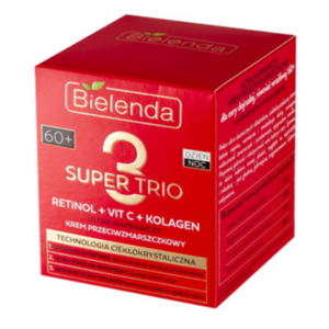 BIELENDA Super Trio 60+ Ultra Repair Anti-Wrinkle Cream in a 50ml container, designed for mature skin with intensive repair and anti-aging properties