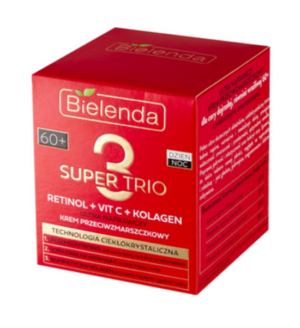 BIELENDA Super Trio 60+ Ultra Repair Anti-Wrinkle Cream in a 50ml container, designed for mature skin with intensive repair and anti-aging properties