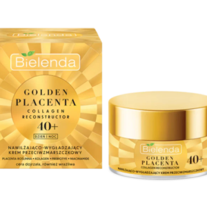 Bielenda Golden Placenta 40+ Face Cream, a 50ml day and night cream focused on moisturizing and smoothing, suitable for mature skin.