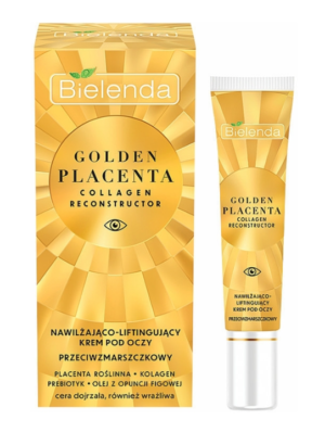 Bielenda Golden Placenta Eye Cream, designed for moisturizing and lifting the delicate eye area with a luxurious formula