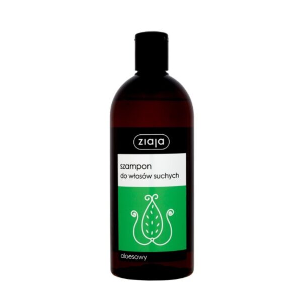 Bottle of Ziaja Aloe Shampoo for Dry Hair.