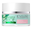 Jar of Eveline Organic Aloe + Collagen Face Cream-Gel showcasing the product’s branding and its light, vegan formula