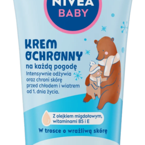 Nivea Baby Protective Cream for all weather conditions with natural ingredients, 50ml tube.