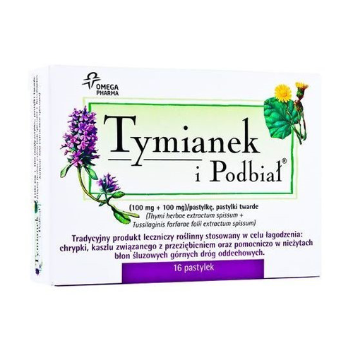 Tymianek i Podbial Hard Lozenges (16 Capsules)