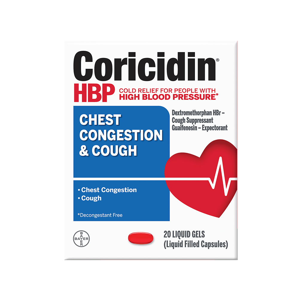 Coricidin HBP Chest Congestion & Cough (20 Capsules)