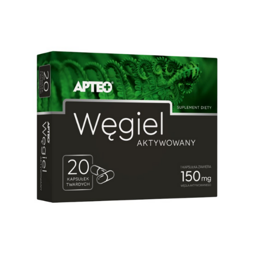 Apteo Active Charcoal (20 Capsules) 150mg