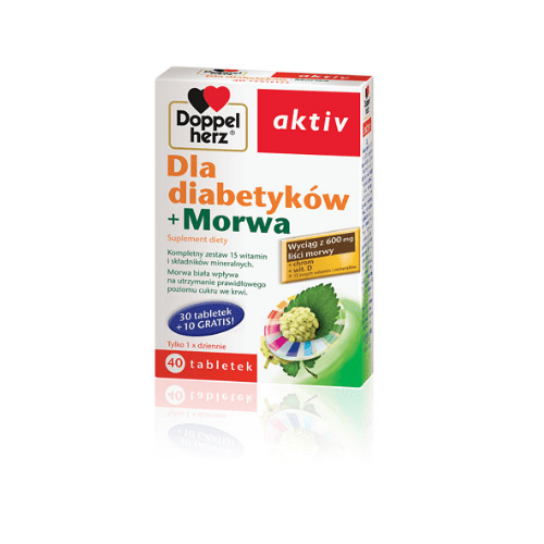 Doppelherz Aktiv Dla Diabetykow + Morwa for Diabetics (40 Tablets)