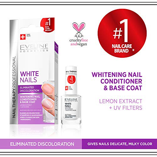 Eveline Cosmetics White Nails Conditioner & Base 12ml - Image 2