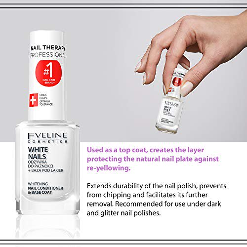 Eveline Cosmetics White Nails Conditioner & Base 12ml - Image 5