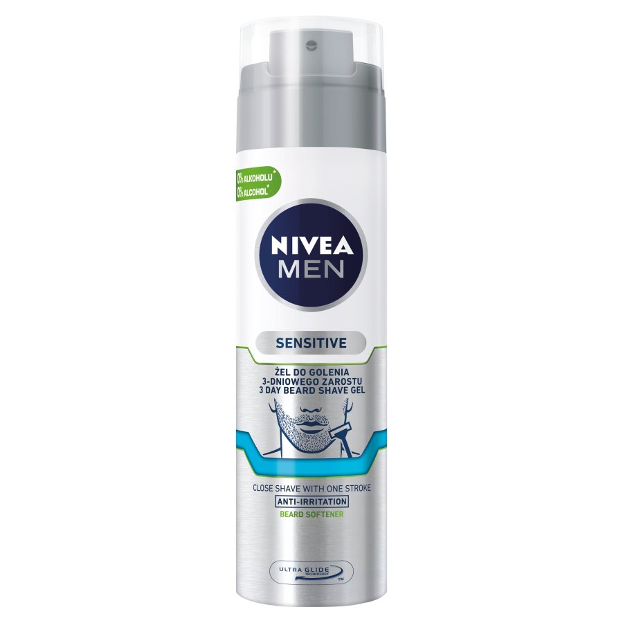 Nivea Men Sensitive 3 Day Beard Shave Gel 200ml