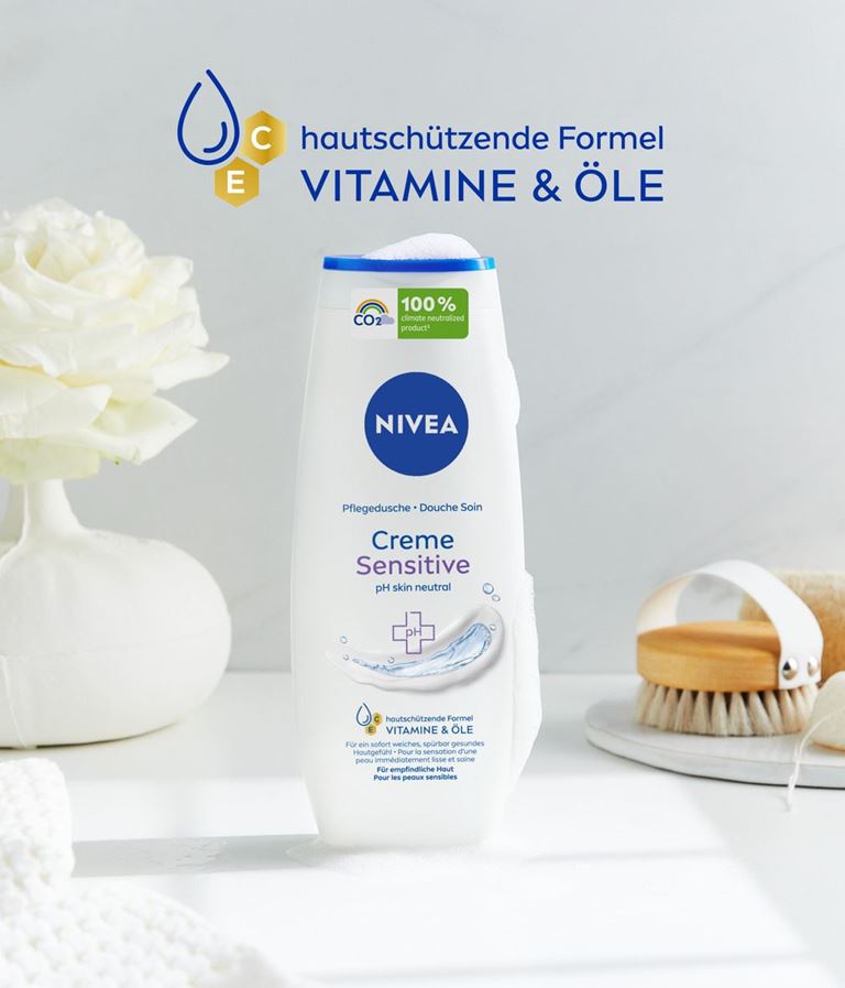 Nivea Creme Sensitive Shower Cream 250ml - Image 6