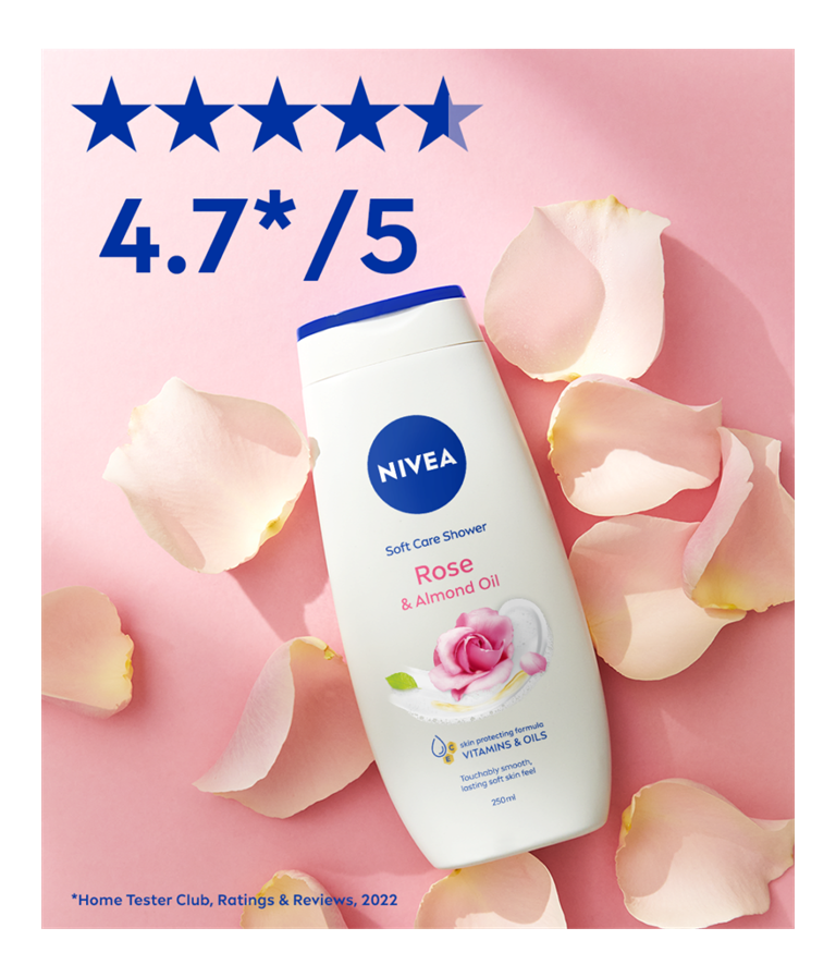 Nivea Rose & Almond Oil Shower Cream 250ml - Image 5