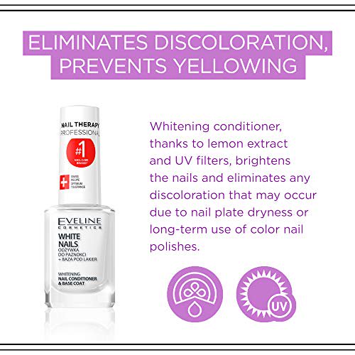 Eveline Cosmetics White Nails Conditioner & Base 12ml - Image 4