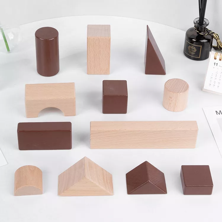 Natural Wooden Blocks Toy Building Set 46 pc. - Image 6