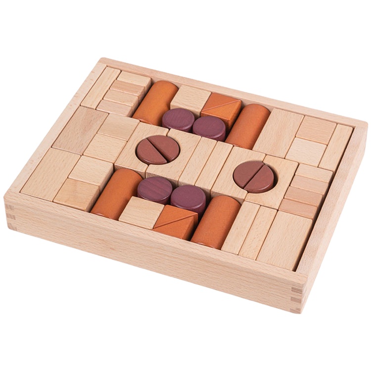 Natural Wooden Blocks Toy Building Set 46 pc. - Image 8