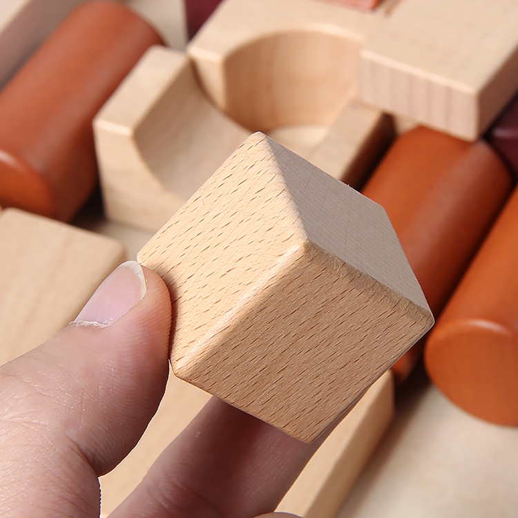 Natural Wooden Blocks Toy Building Set 46 pc. - Image 4