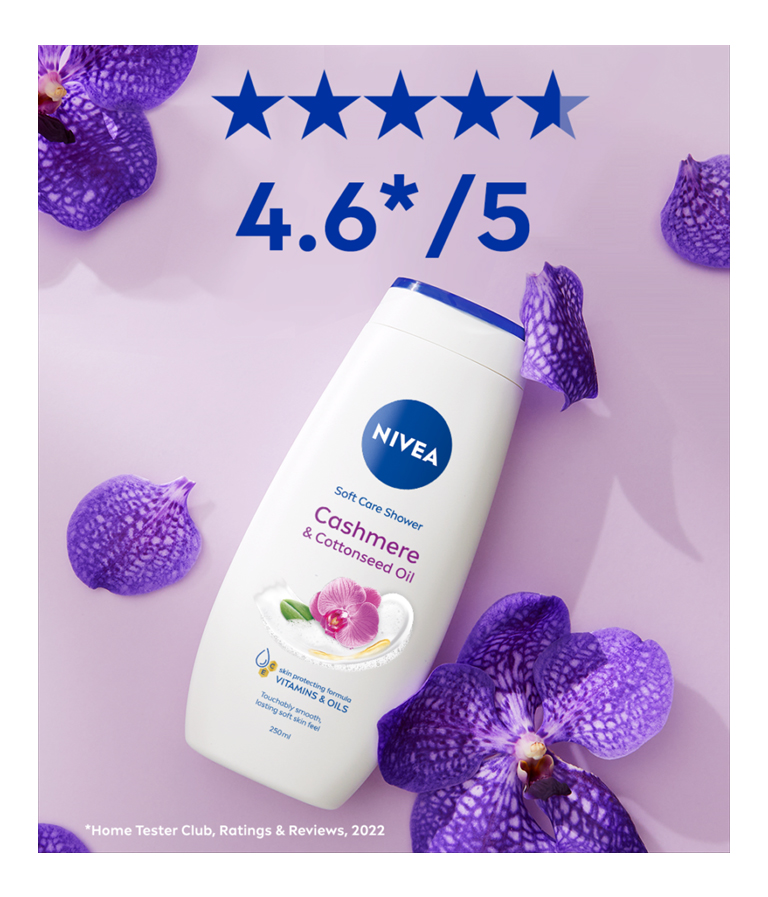 Nivea Cashmere & Cottonseed Oil Shower Cream 250ml - Image 4