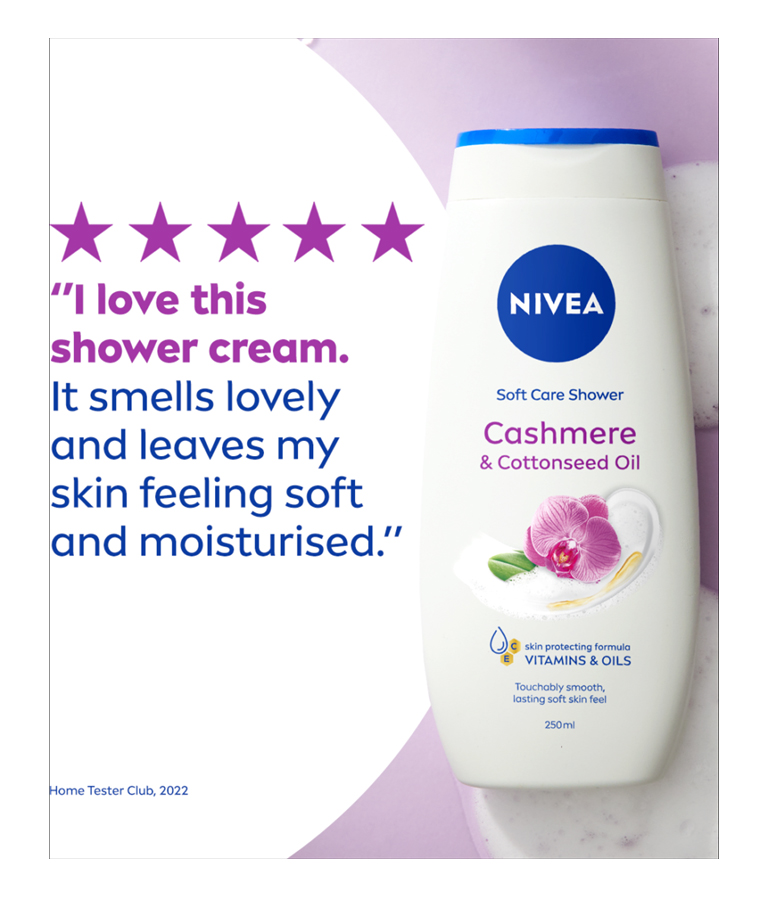 Nivea Cashmere & Cottonseed Oil Shower Cream 250ml - Image 5