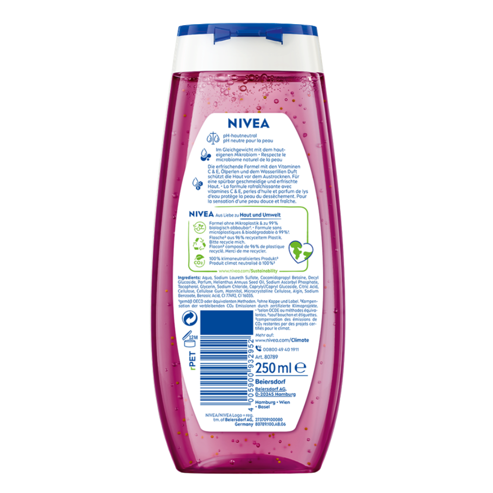 Nivea Waterlily & Oil Shower Gel 250ml - Image 2