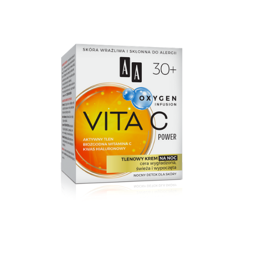 AA Oxygen Infusion, Vita C Power Night Cream 30+, 50ml/1.7 fl.oz.