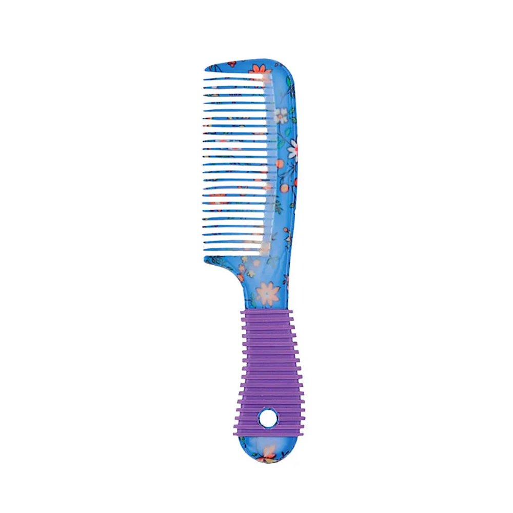 Donegal Floral Comb, a stylish hair comb with a floral design, suitable for all hair types, providing gentle and effective combing