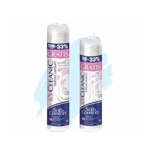 Cleanic Soft & Comfort Cotton Pads 133 pc.