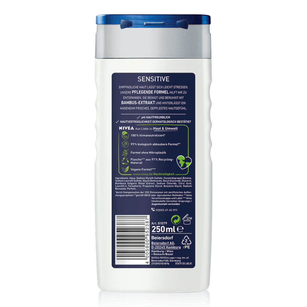 Nivea Men Sensitive Shower Gel 250ml - Image 2
