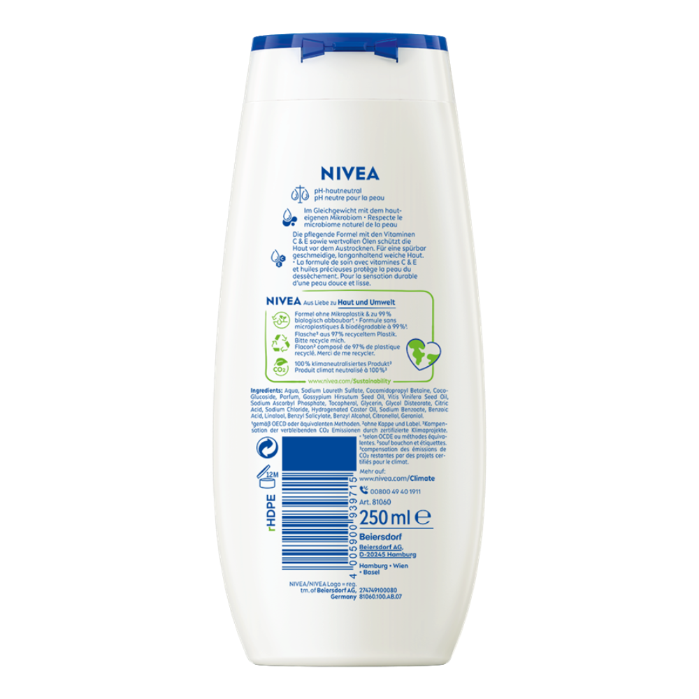 Nivea Cashmere & Cottonseed Oil Shower Cream 250ml - Image 2