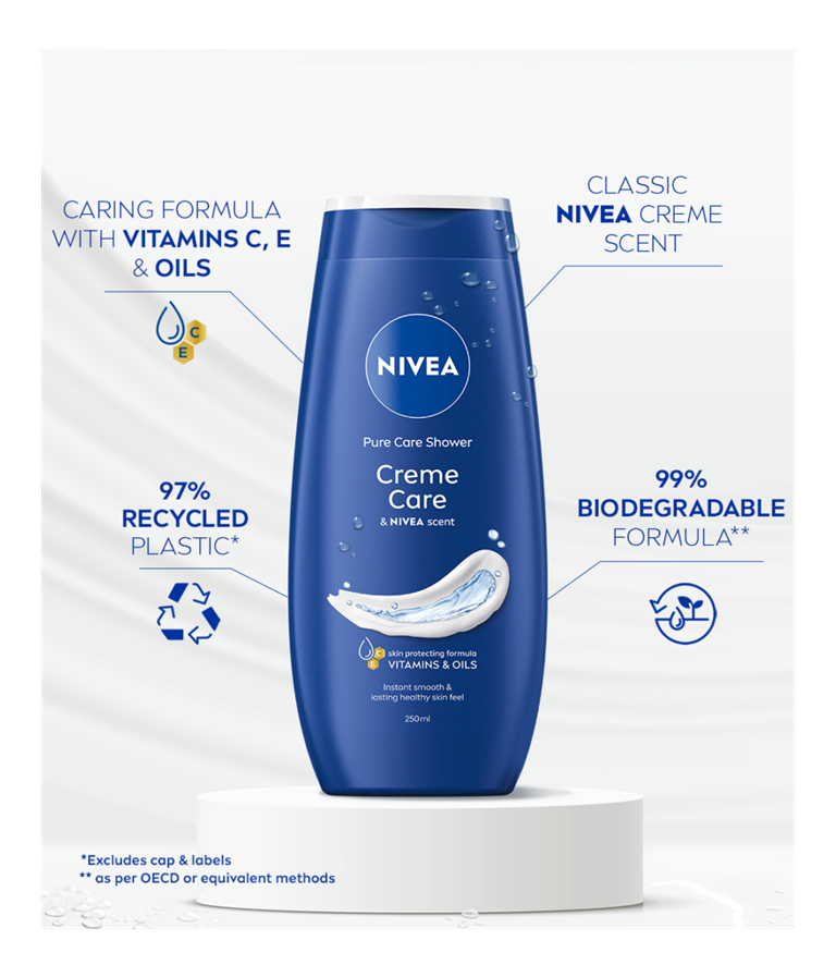 Nivea Creme Care Shower Cream 250ml - Image 3