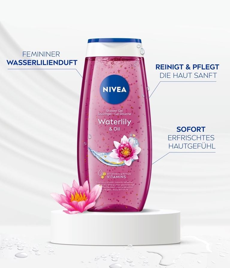 Nivea Waterlily & Oil Shower Gel 250ml - Image 3