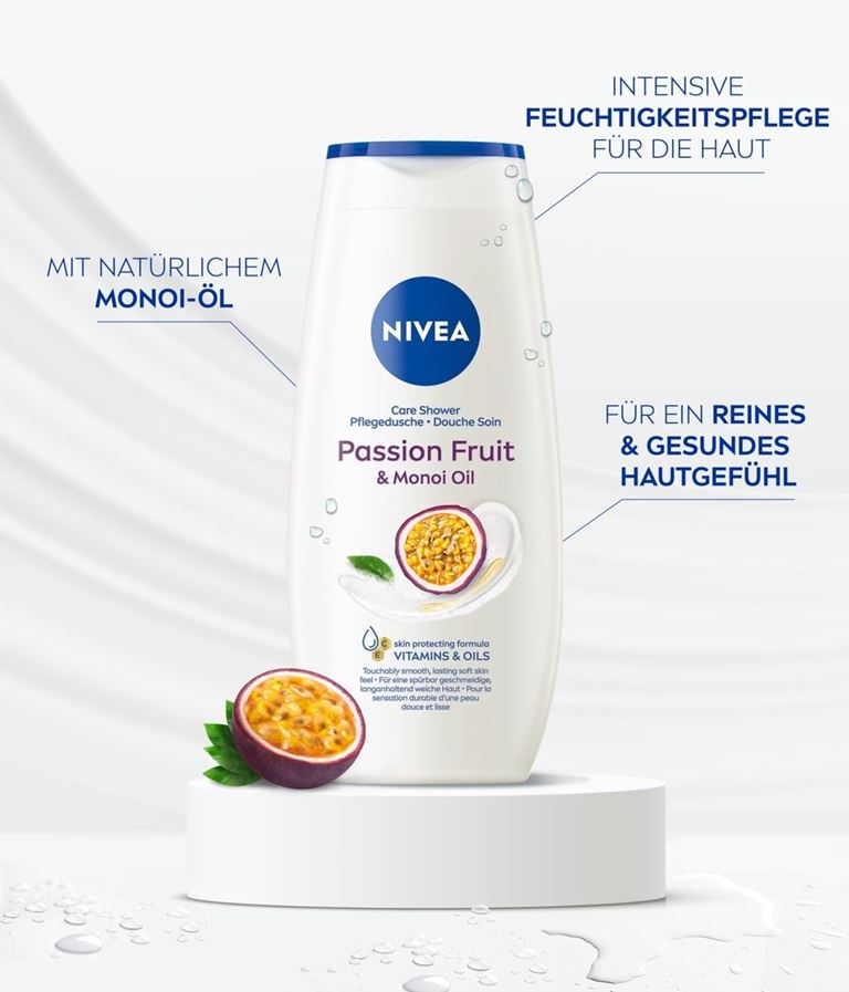 Nivea Passion Fruit & Monoi Oil Shower Cream 250ml - Image 3