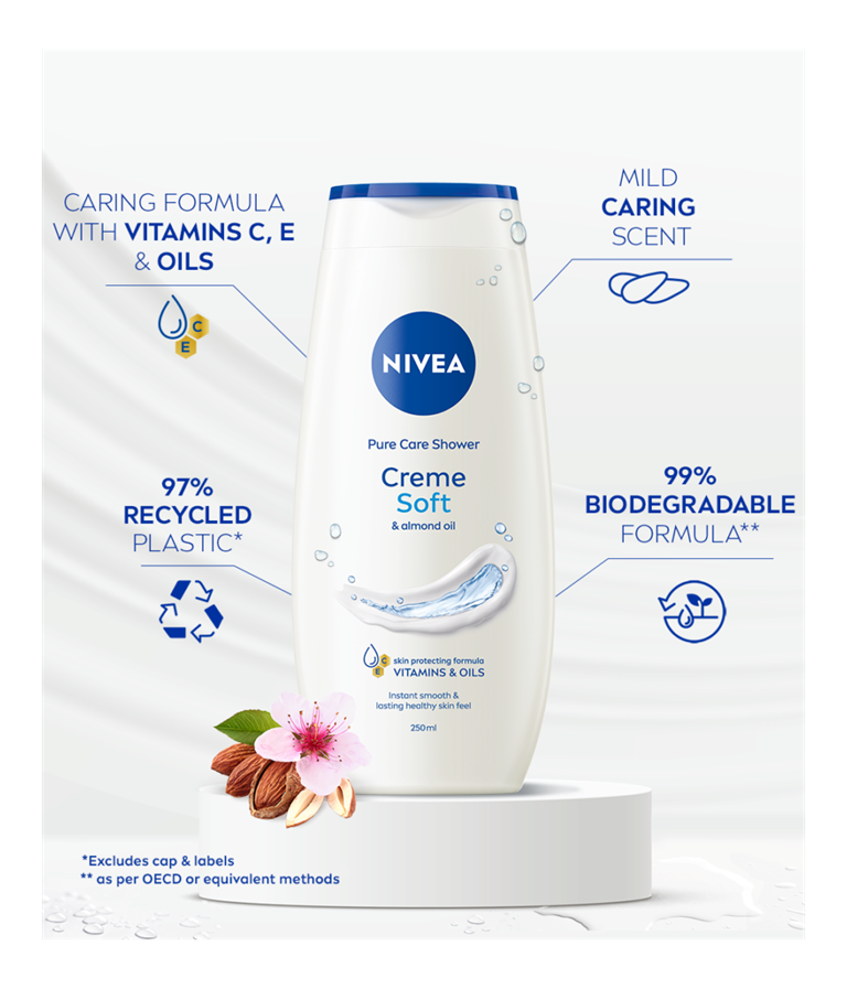 Nivea Creme Soft Shower Cream 250ml - Image 3