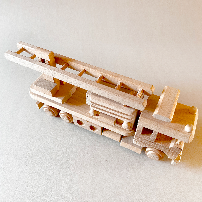 Wooden Firetruck Toy - Image 4