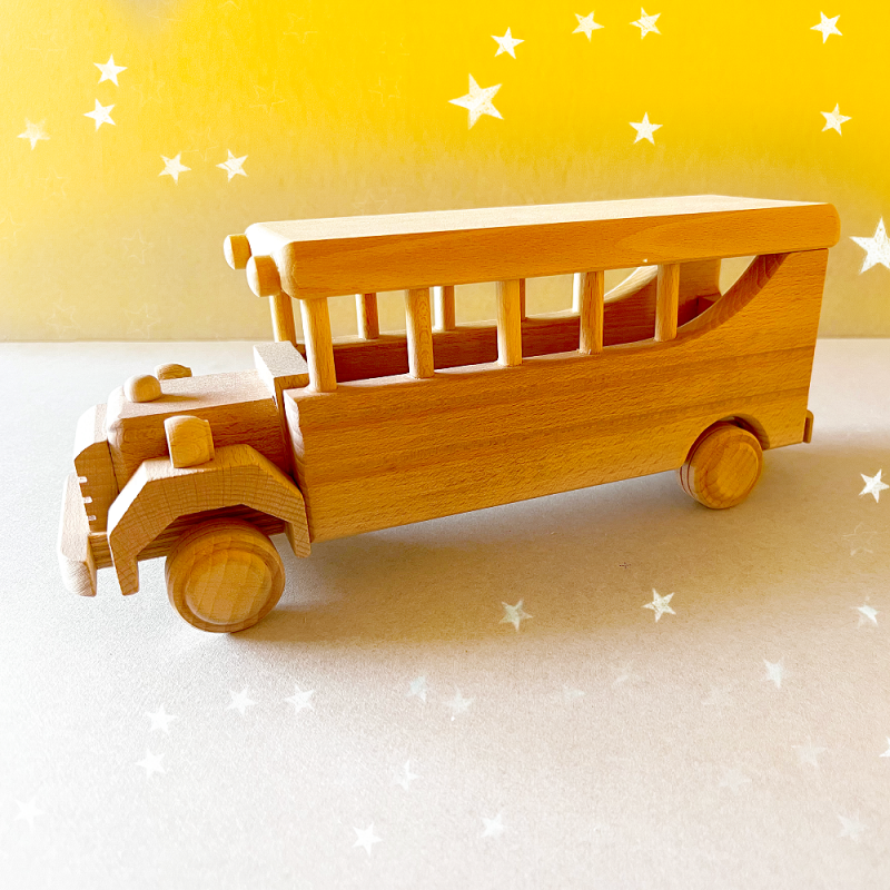 Wooden Schoolbus Toy - Image 2