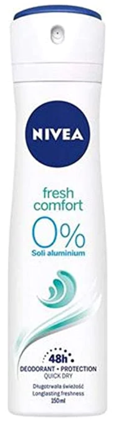 Nivea Deo Spray Fresh Comfort 0% Aluminium 150ml