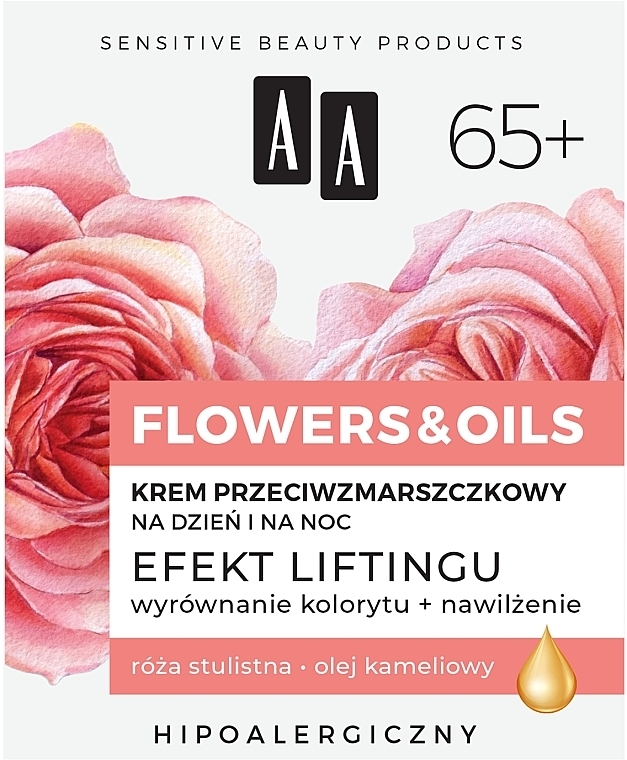 AA Flowers & Oils Night And Day Lifting Effect Cream Lifting Day & Night Cream 65+ 50ml