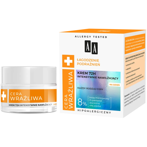 AA, Cera Wrażliwa, Krem 72H 50ml