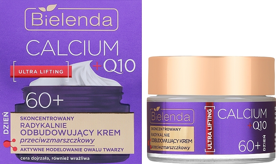 Regenerating Anti-Wrinkle Cream 60+ Bielenda Calcium + Q10