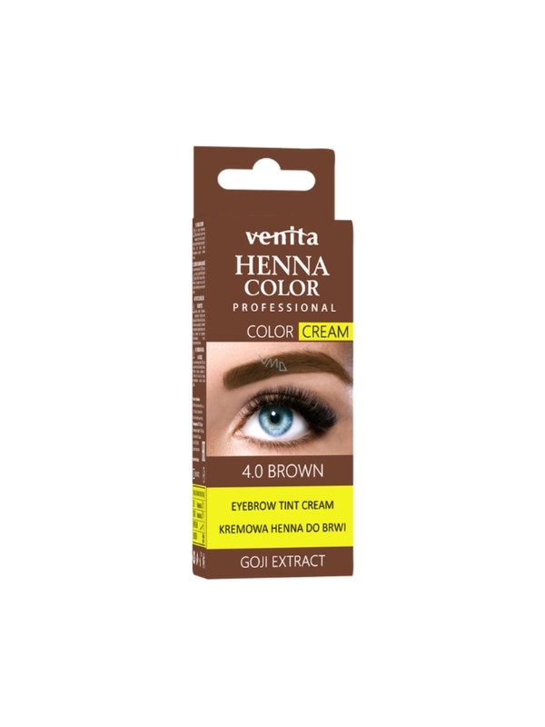 Henna Color Professional Eyebrow Tint Cream in 4.0 Brown.