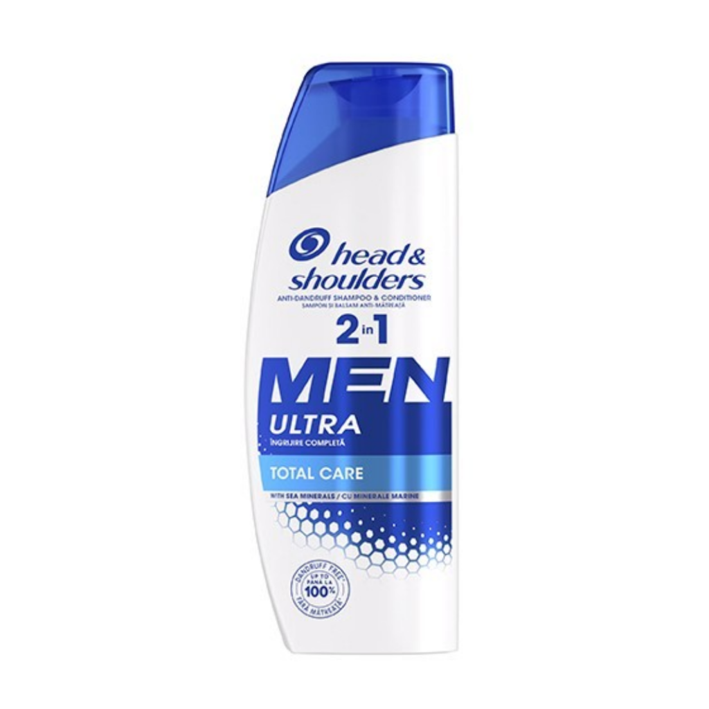 Bottle of Head & Shoulders Men Ultra Total Care 2-in-1 Anti-Dandruff Shampoo & Conditioner