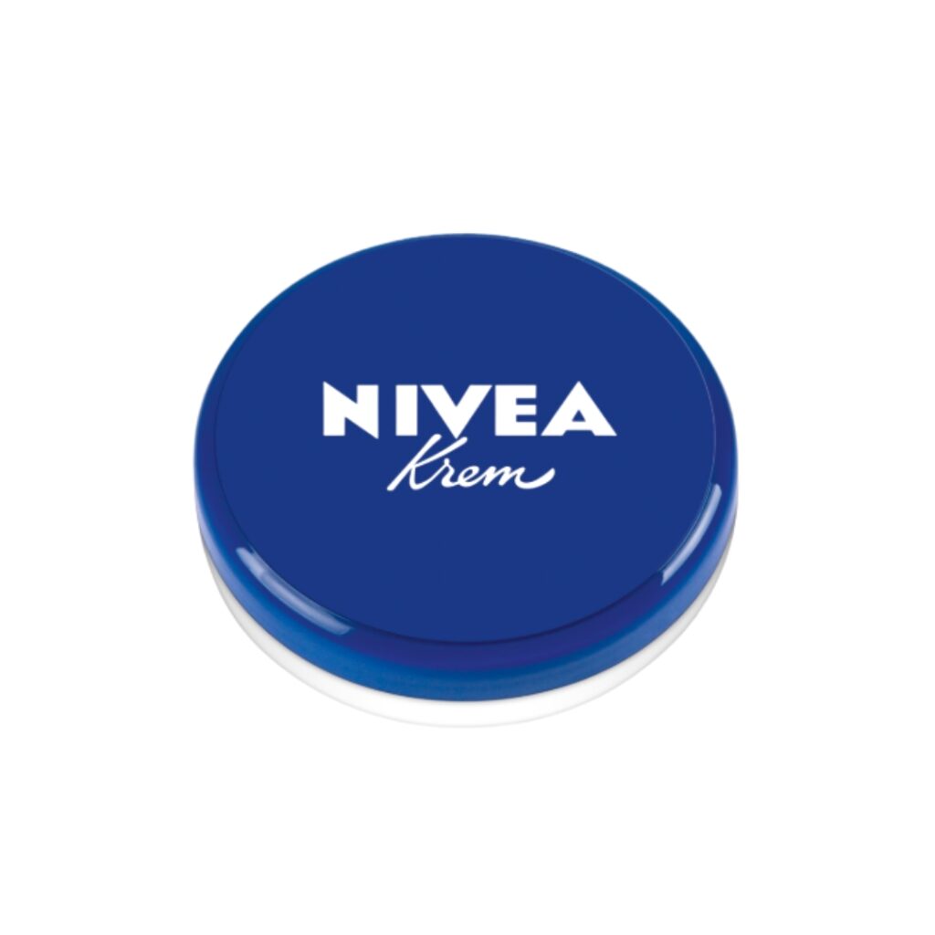 50ml blue tin of NIVEA Creme with white logo on the lid.