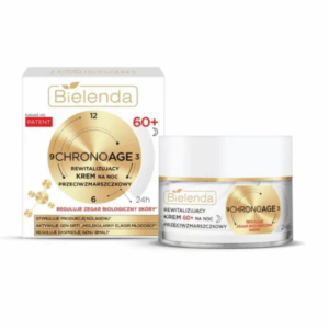Bielenda Chrono Age 60+ Revitalizing Anti-Wrinkle Night Cream 50 ml – night cream for mature skin with collagen-boosting and DNA-repair support.