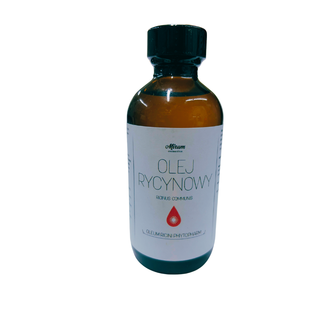 Bottle of Mitum Cosmetics Castor Oil 120 ml with white label and black cap.