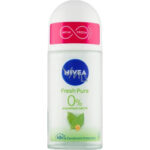 NIVEA Fresh Pure Deodorant Roll-On 50ml bottle with 0% aluminium and 48-hour protection