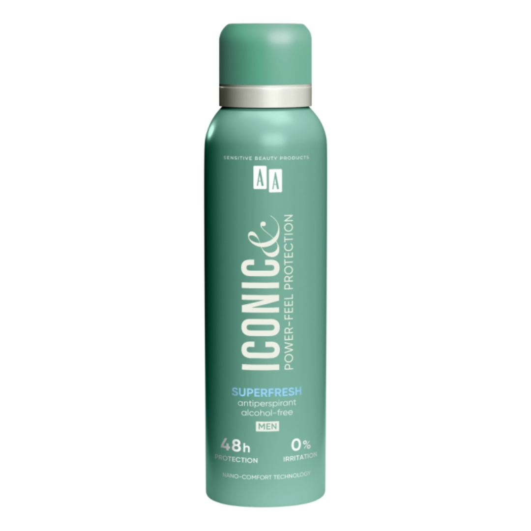 AA ICONIC Men Superfresh Antiperspirant Spray – 48h Alcohol-Free Protection
